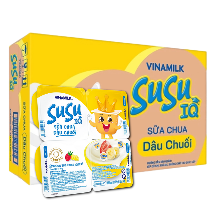 Sữa chua VNM Susu dâu chuối 80g 1